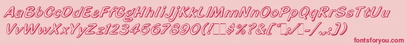 HighlightLetPlain.1.0 Font – Red Fonts on Pink Background