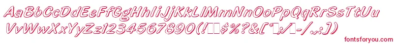 HighlightLetPlain.1.0 Font – Red Fonts on White Background
