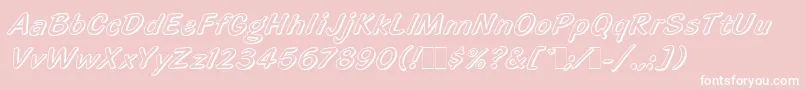 HighlightLetPlain.1.0 Font – White Fonts on Pink Background