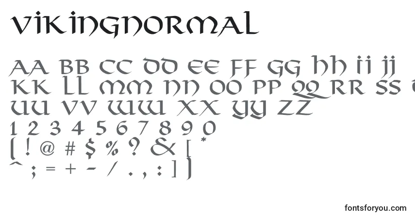 Czcionka VikingNormal – alfabet, cyfry, specjalne znaki