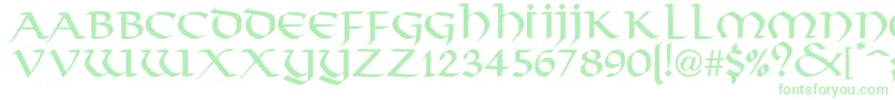 VikingNormal Font – Green Fonts on White Background