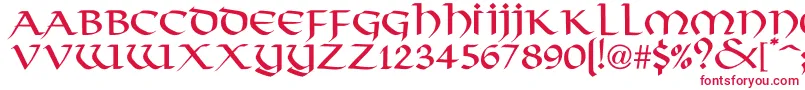 VikingNormal Font – Red Fonts on White Background