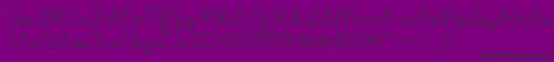 MadeLikesScript-Schriftart – Schwarze Schriften auf violettem Hintergrund