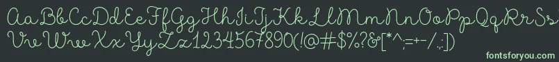 Шрифт MadeLikesScript – зелёные шрифты на чёрном фоне