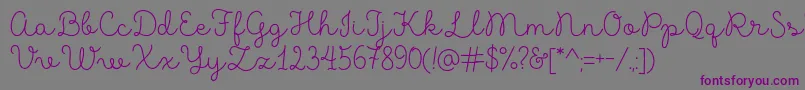 Шрифт MadeLikesScript – фиолетовые шрифты на сером фоне