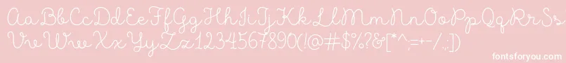 MadeLikesScript Font – White Fonts on Pink Background