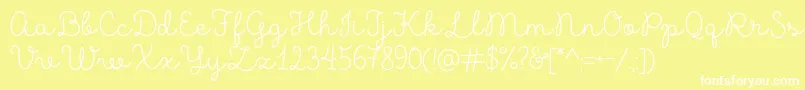 MadeLikesScript Font – White Fonts on Yellow Background