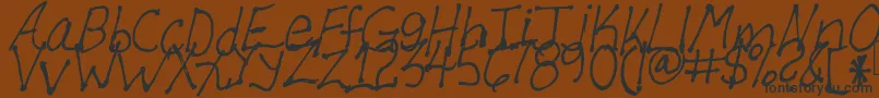 Allen Font – Black Fonts on Brown Background