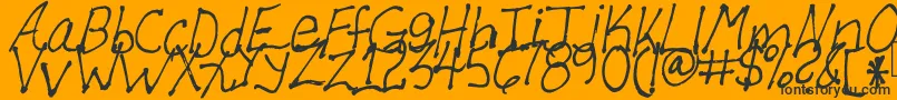 Allen Font – Black Fonts on Orange Background