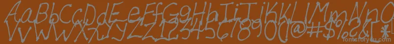 Allen Font – Gray Fonts on Brown Background