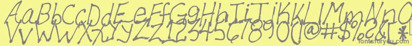 Allen Font – Gray Fonts on Yellow Background