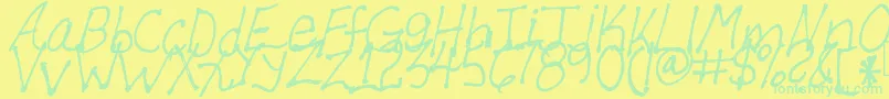 Allen Font – Green Fonts on Yellow Background