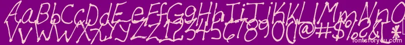 Allen Font – Pink Fonts on Purple Background