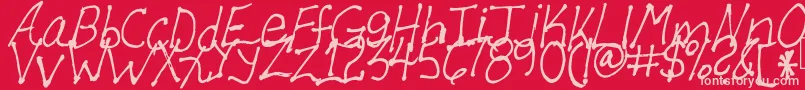 Allen Font – Pink Fonts on Red Background
