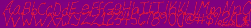 Allen Font – Red Fonts on Purple Background