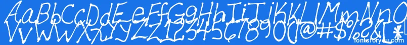 Allen Font – White Fonts on Blue Background