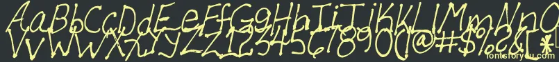 Allen Font – Yellow Fonts on Black Background