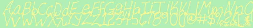 Allen Font – Yellow Fonts on Green Background