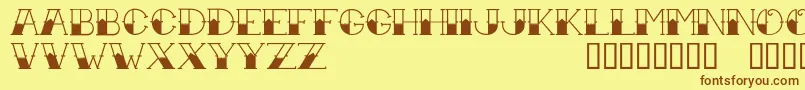 Tatti Font – Brown Fonts on Yellow Background