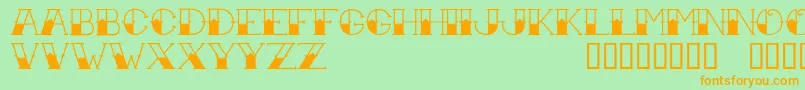 Tatti Font – Orange Fonts on Green Background