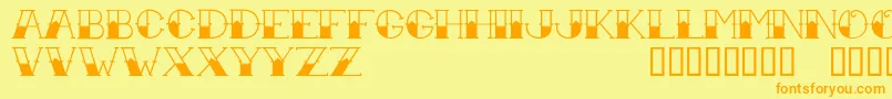 Tatti Font – Orange Fonts on Yellow Background