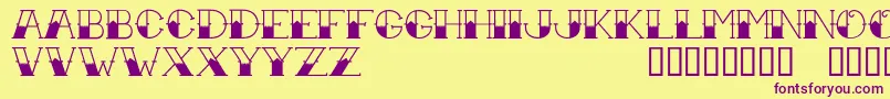 Tatti Font – Purple Fonts on Yellow Background