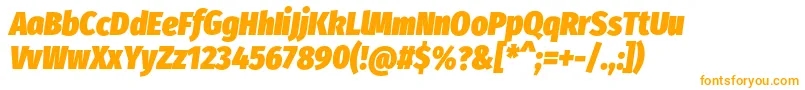 FirasanscondensedUltraitalic-Schriftart – Orangefarbene Schriften