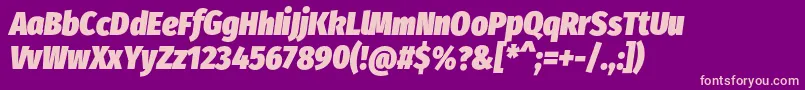 FirasanscondensedUltraitalic Font – Pink Fonts on Purple Background