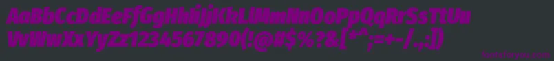 FirasanscondensedUltraitalic Font – Purple Fonts on Black Background