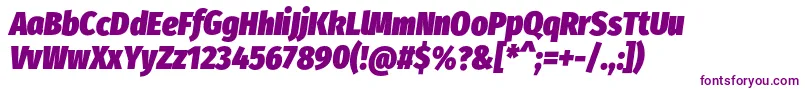 FirasanscondensedUltraitalic Font – Purple Fonts on White Background