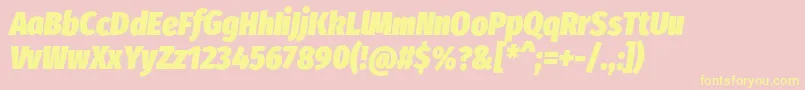 FirasanscondensedUltraitalic Font – Yellow Fonts on Pink Background