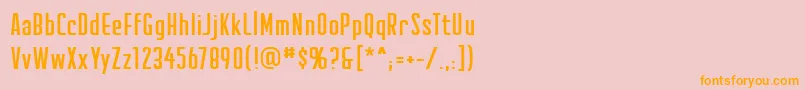 Creatorcreditsbb Font – Orange Fonts on Pink Background