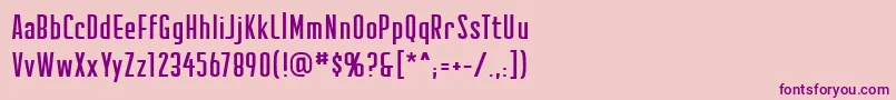 Creatorcreditsbb Font – Purple Fonts on Pink Background