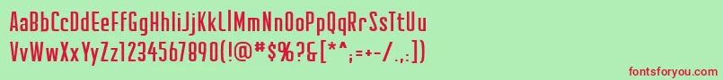 Creatorcreditsbb Font – Red Fonts on Green Background