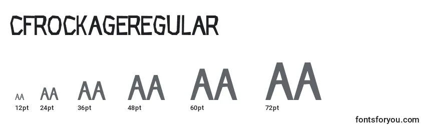 Размеры шрифта CfrockageRegular