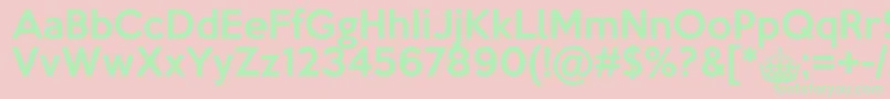 KeepcalmMedium Font – Green Fonts on Pink Background