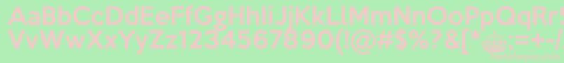 KeepcalmMedium Font – Pink Fonts on Green Background