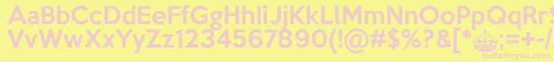 KeepcalmMedium Font – Pink Fonts on Yellow Background