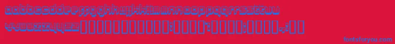 Lastu Font – Blue Fonts on Red Background