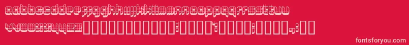 Lastu Font – Pink Fonts on Red Background