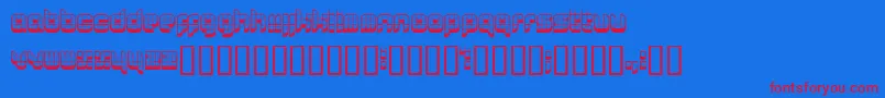 Lastu Font – Red Fonts on Blue Background