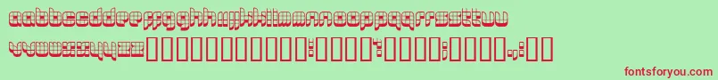 Lastu Font – Red Fonts on Green Background