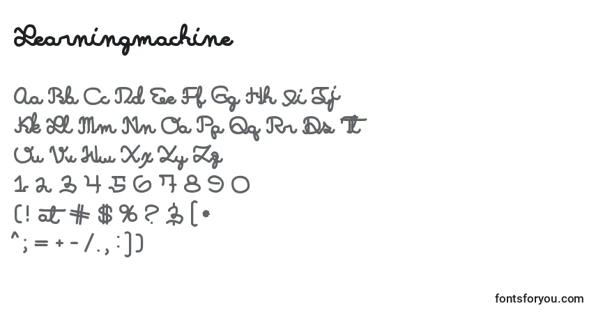 Schriftart Learningmachine – Alphabet, Zahlen, spezielle Symbole