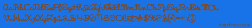 Learningmachine Font – Brown Fonts on Blue Background