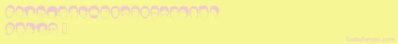 Youtubers Font – Pink Fonts on Yellow Background