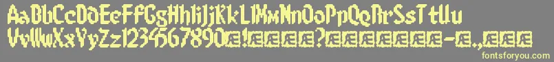 8bitlimr Font – Yellow Fonts on Gray Background