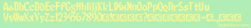 8bitlimr Font – Yellow Fonts on Green Background