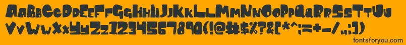 ConventionalWisdom Font – Black Fonts on Orange Background