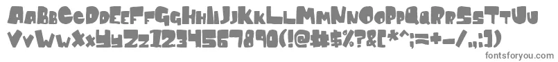 ConventionalWisdom-fontti – harmaat kirjasimet valkoisella taustalla