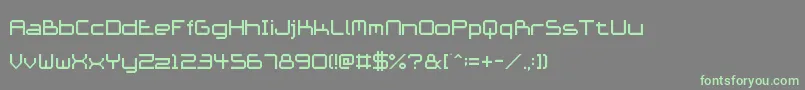 AceFuturism-fontti – vihreät fontit harmaalla taustalla